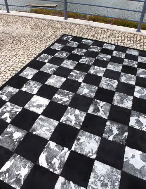 Alfombra colección Cut-Cut - CUTBLO; ALFOMBRA MODERNA DE PIEL GIRONA - Estilo Modernas